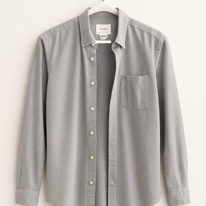 American Eagle Classic Fit Gray Long Sleeve Shirt